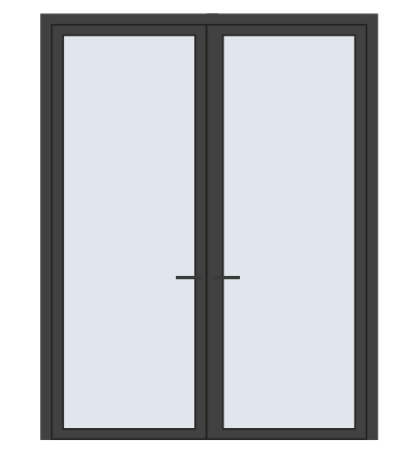 Double swing door configuration