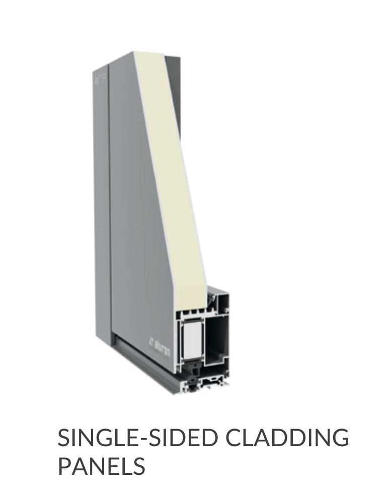 AS 75P aluminium-clad 44 mm infill cross-section