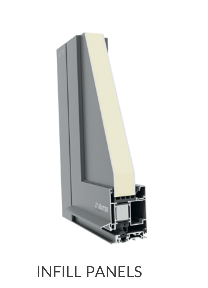 AS 75 visible-frame 44 mm infill cross-section