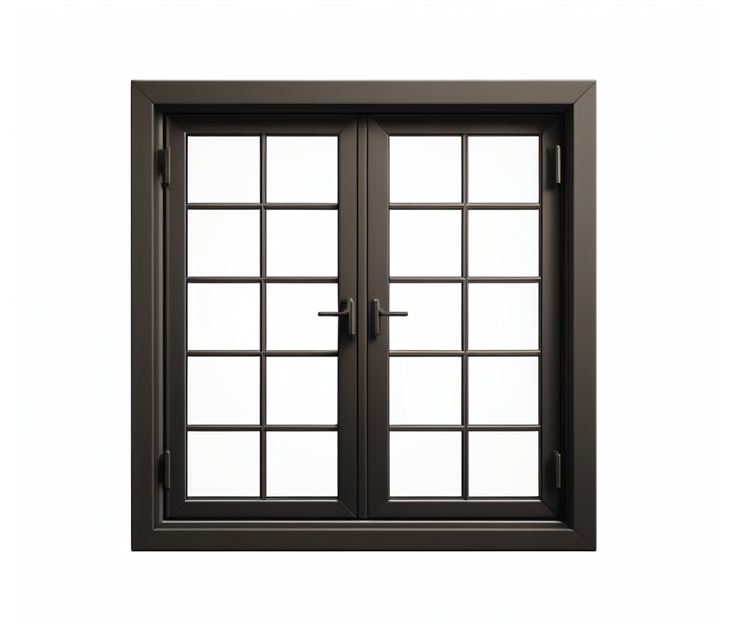 Casement windows opening outward on premium frames