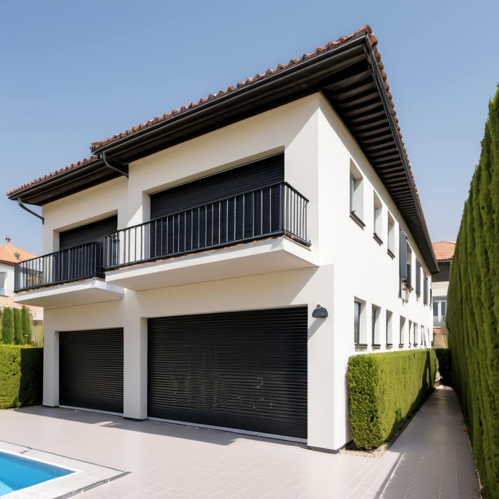 Integrated roller shutters
