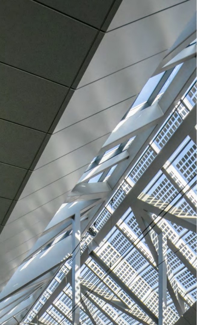 Semi-transparent BIPV skylight